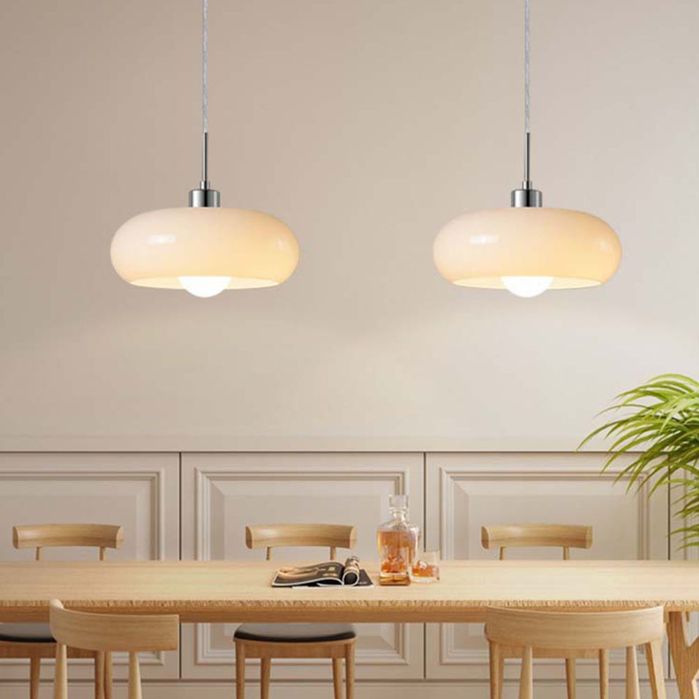 Stijlvolle glazen hanglamp met uniek ontwerp