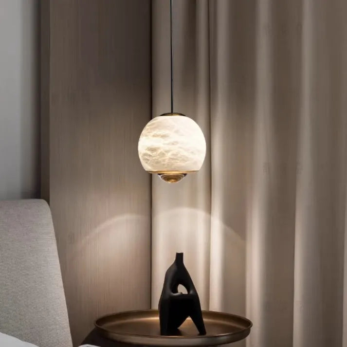 Luxe marmeren hanglamp met albast