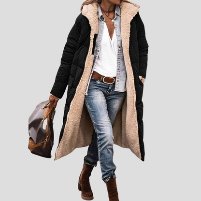 Long Reversible Winter Coat for Women