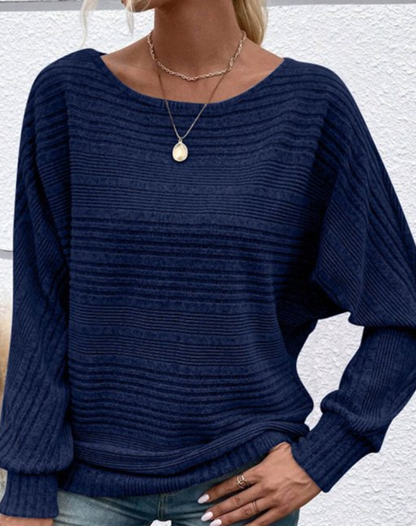 Stylish Knitted Jumper with Openwork Details for Women