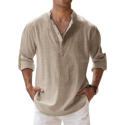 Linen Long Sleeve Shirt for Men