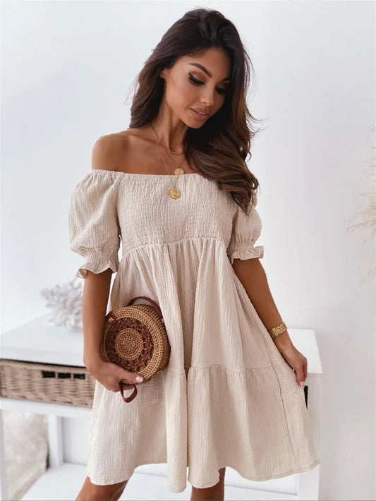 Elegantes One-Shoulder-Minikleid