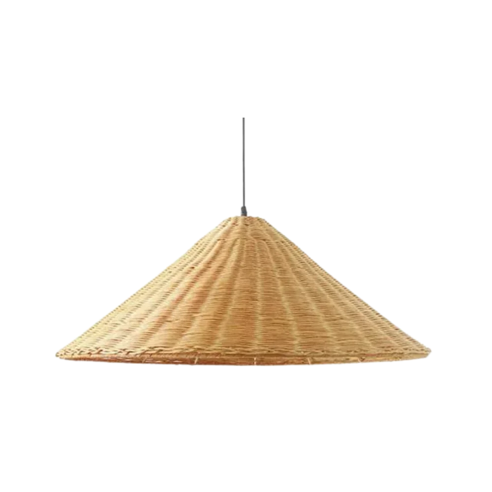 Lampada a sospensione vintage in rattan - Eleganza artigianale