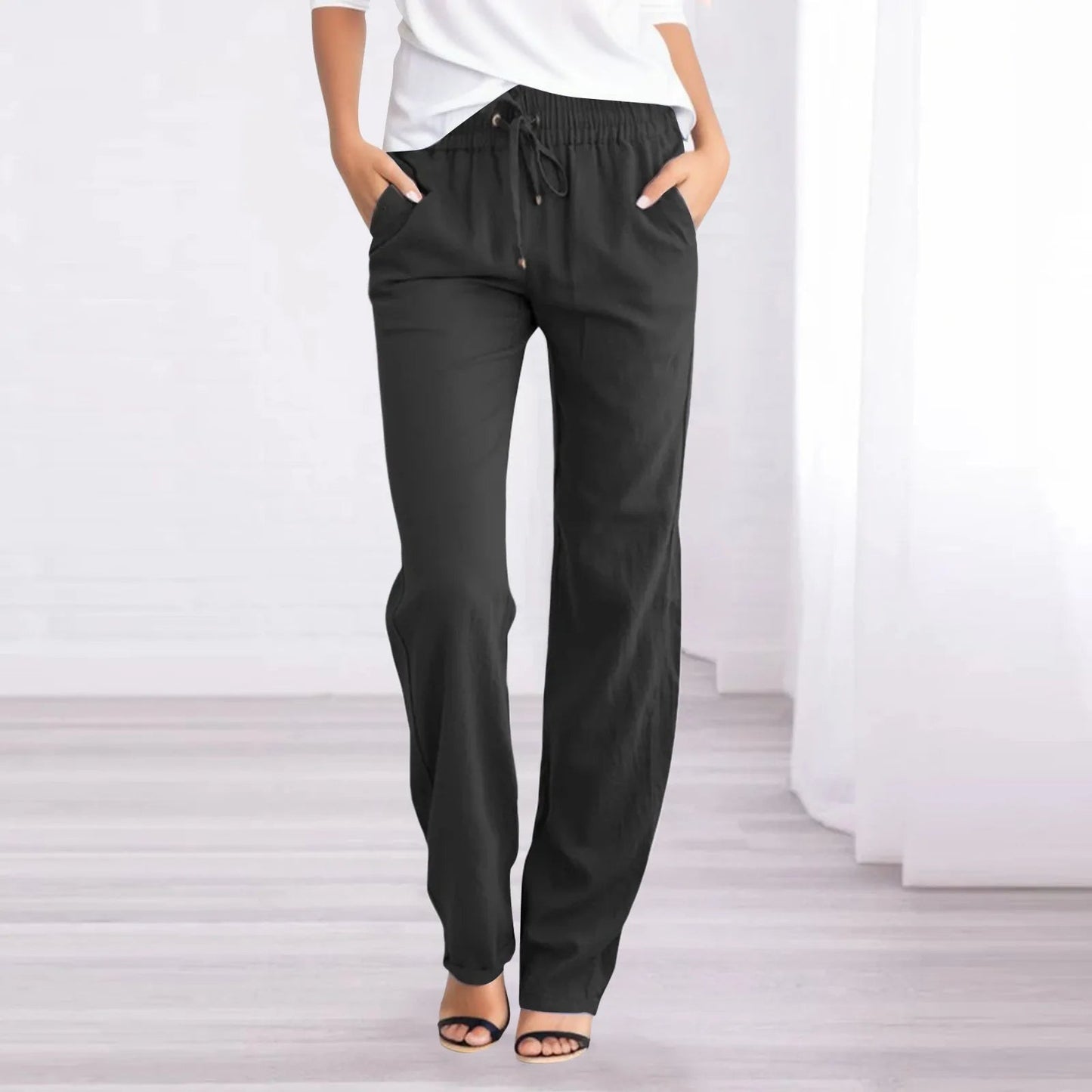 NEELTJE – Light Cotton-Linen Trousers for Women