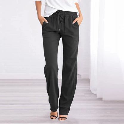 NEELTJE – Light Cotton-Linen Trousers for Women