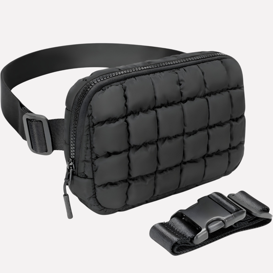 Bolso pequeño acolchado con correa extra larga