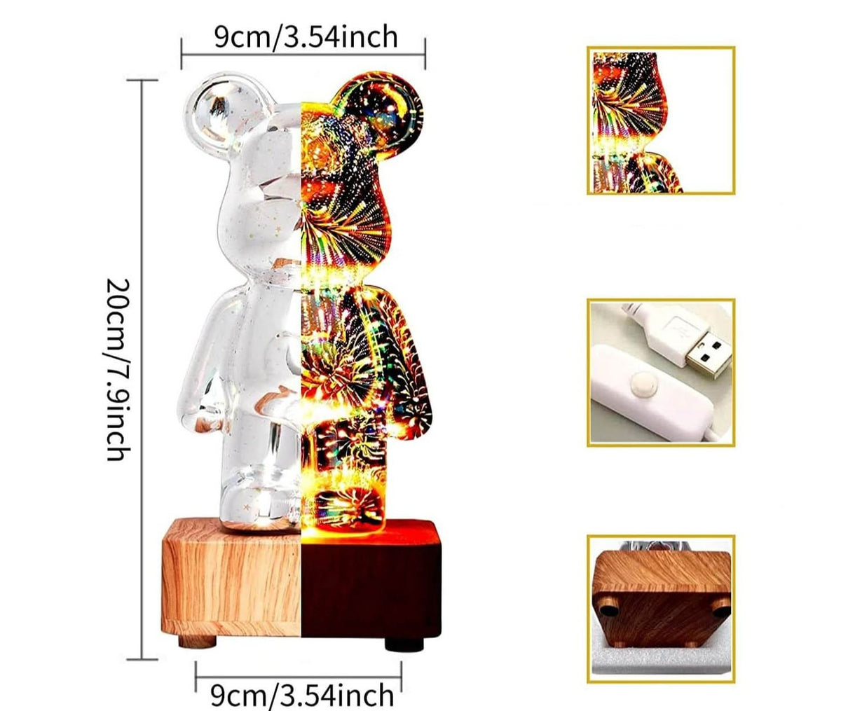 3D Firework Bear Lamp