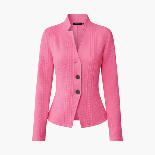 Blazer de mujer con solapa con muesca y cierre de botones