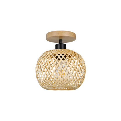 Artisan Bamboo Ceiling Light - Warm Light and Elegance