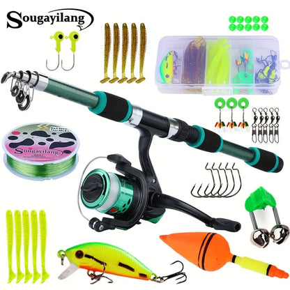 Telescopic Fishing Rod Set | 1.8m Portable Fishing Rod with Smooth Reel | Complete Kit for All Anglers 3