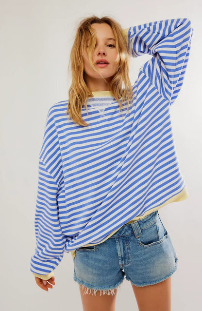 Striped Sweatshirt for Women