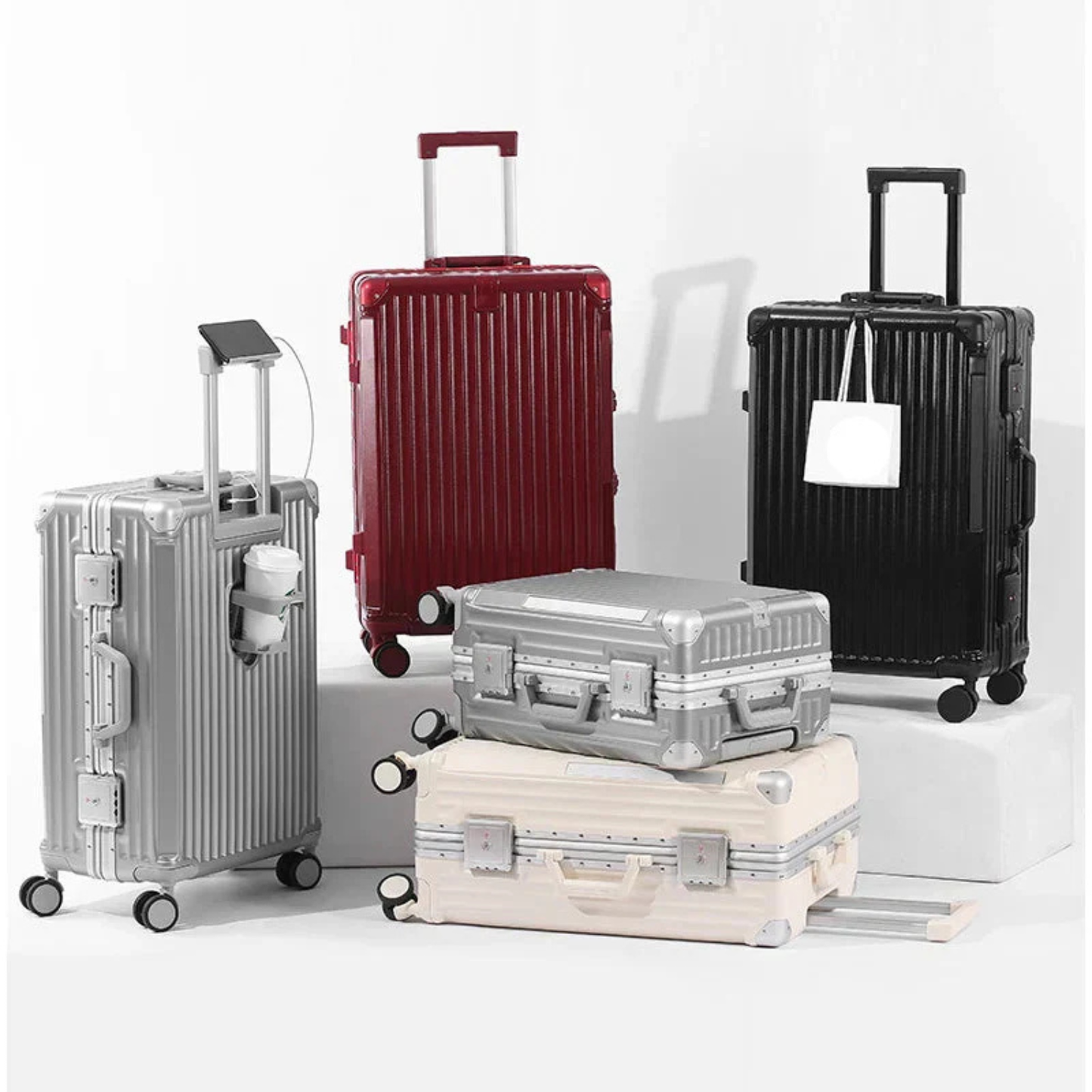 Valiză de călătorie rezistentă din aluminiu – încuietoare TSA – valiză Tallinn