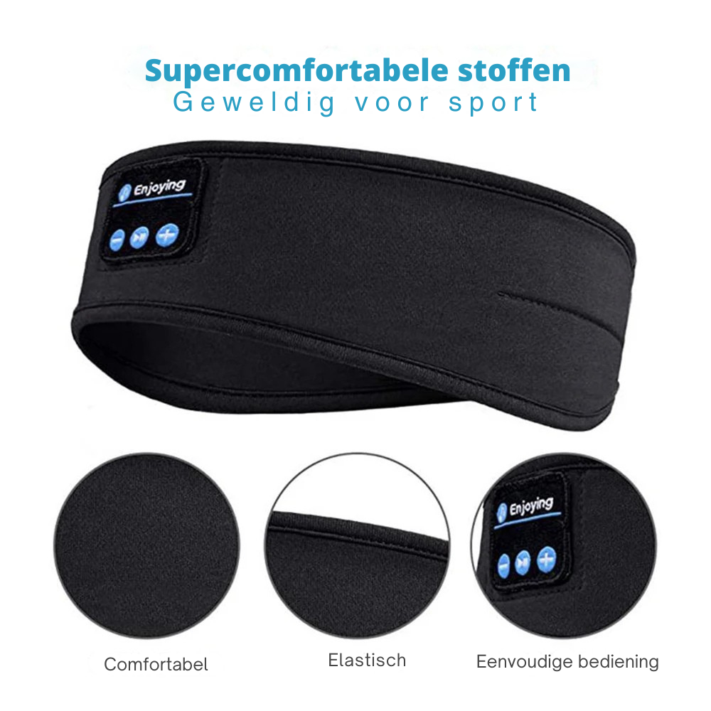 Wireless Bluetooth Sleep Mask Headband with Built-in Headphones