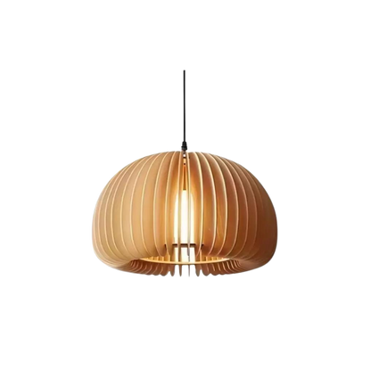 Modern Wooden Pendant Light Silver Sparkle