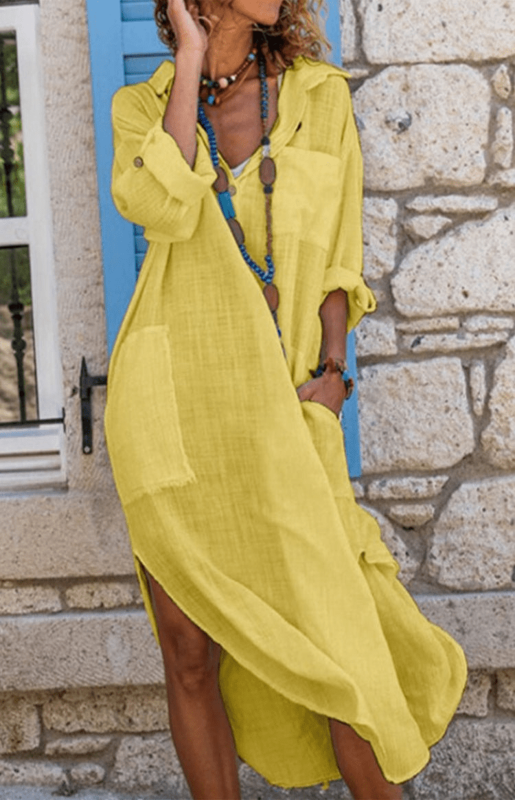Oversize-Sommerkleid mit luftigem Schnitt für einen bequemen und mühelosen Stil