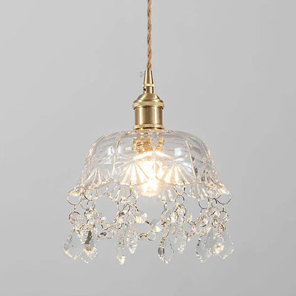 Retro European Glass Pendant Lamp – Elegant and Timeless