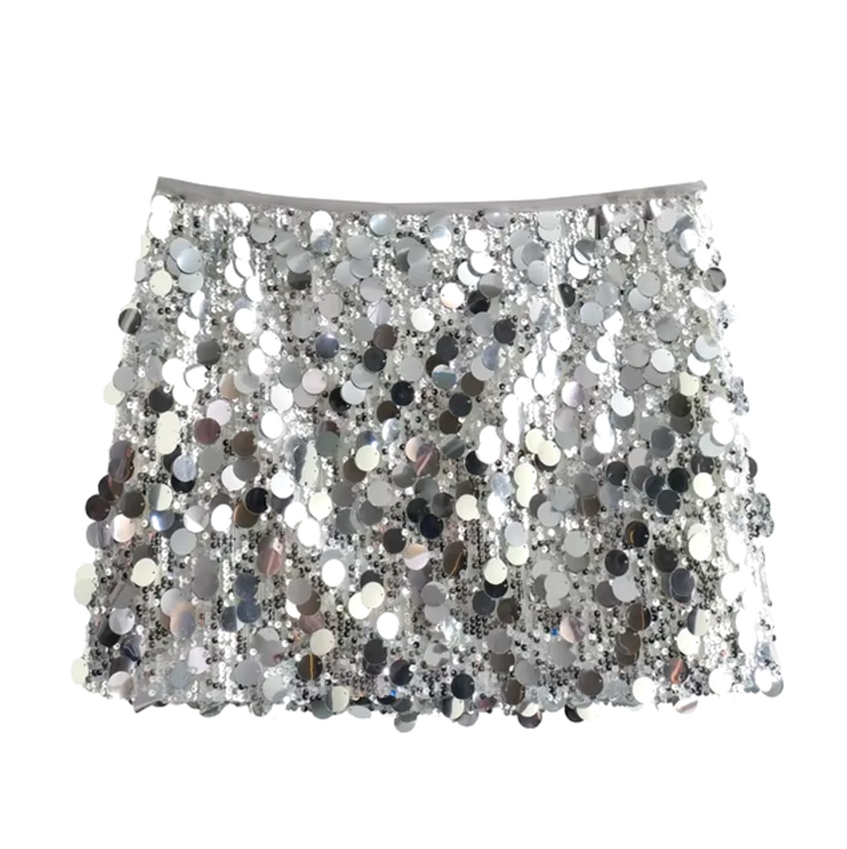 Trendy Women's Mini Skirt with Sequins and Glamour Look