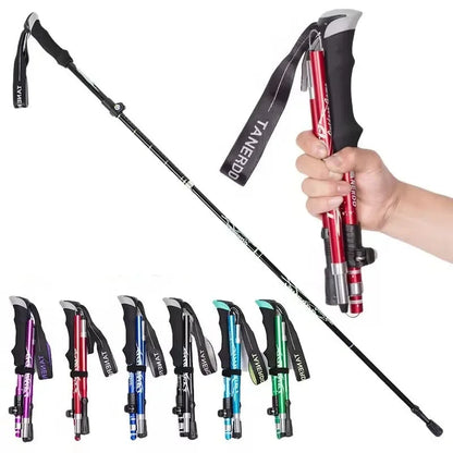 Folding Aluminium Telescopic Walking Stick for Outdoor & Seniors