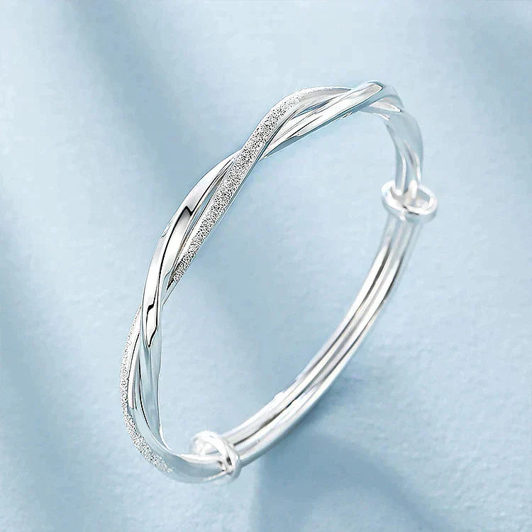 Twisted Silver Bracelet - Carrie