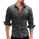 Camicia da uomo - Effetto denim - Ideale per l’estate