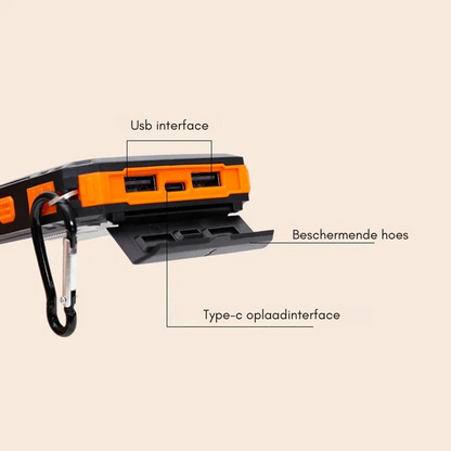 Tragbare Solar-Energie-Powerbank mit Schnellladefunktion