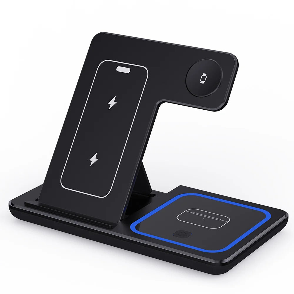 PowerFold Trio – 3-in-1 Foldable 100W LED Fast Charger