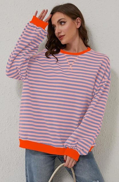 Striped Sweatshirt for Women