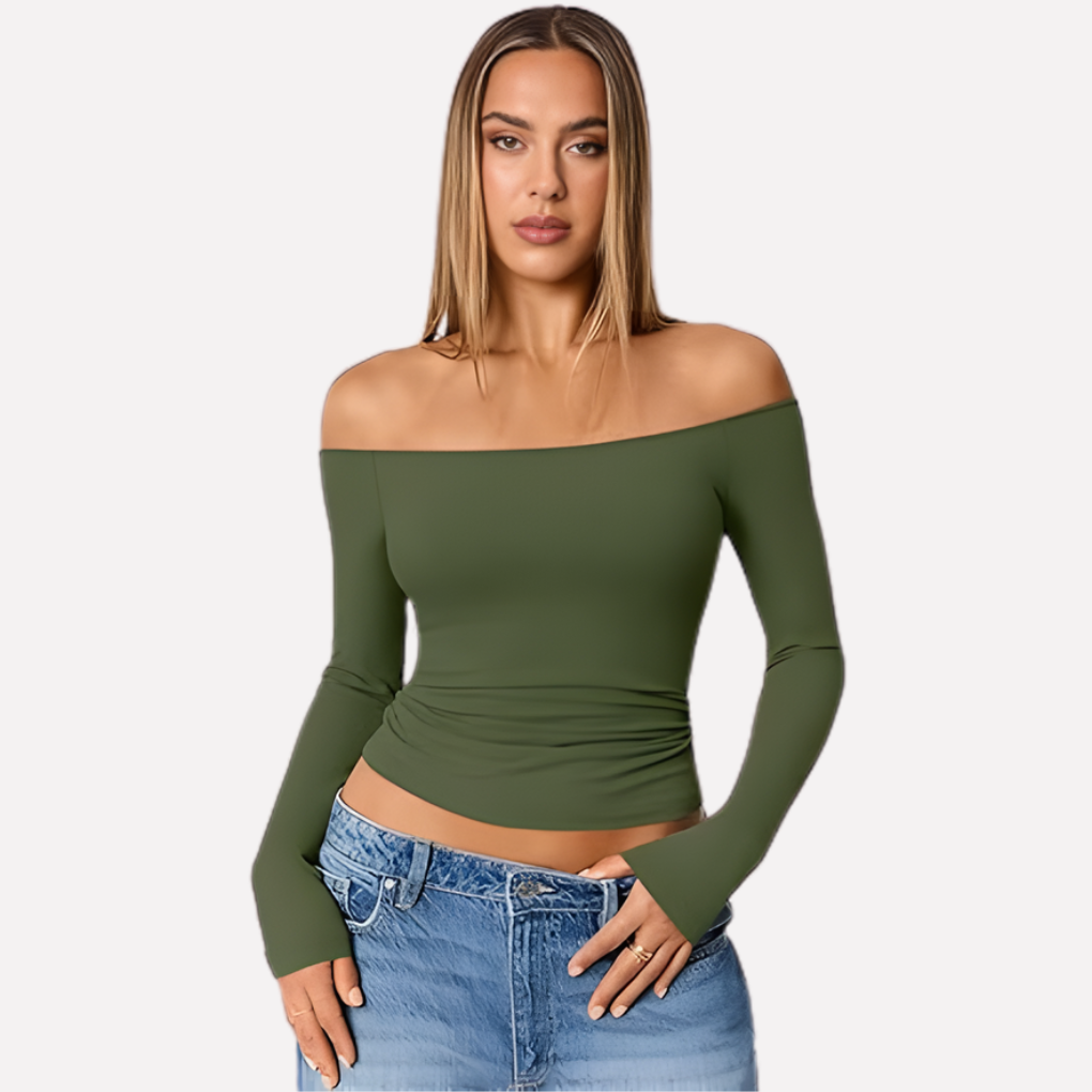 Women’s Off-The-Shoulder Long Sleeve Top