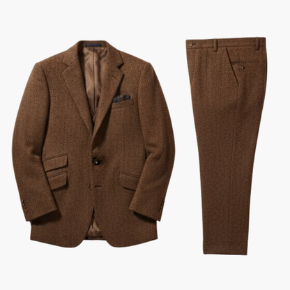 Men's Formal Suit Set with Jacket and Waistcoat
