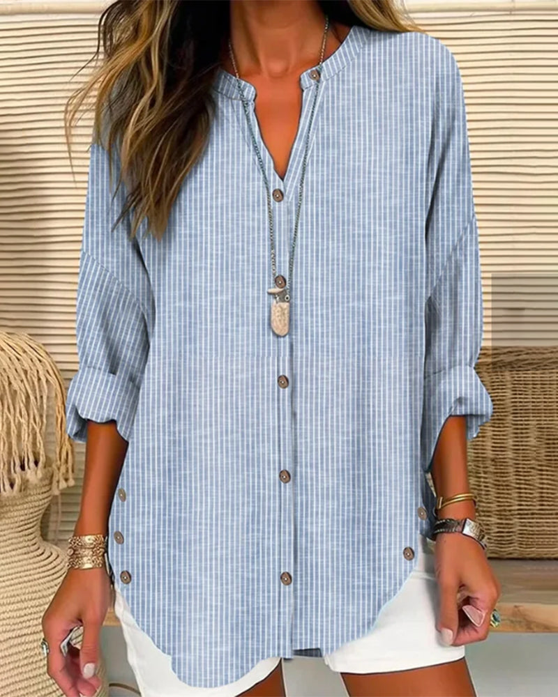 Trendy Striped Blouse - Sandra