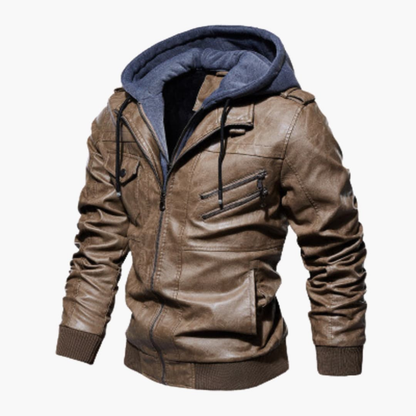 Men's Hoodie Jacket with Multiple Pockets