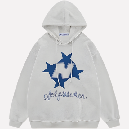 Felpa con cappuccio oversize da donna con grafica