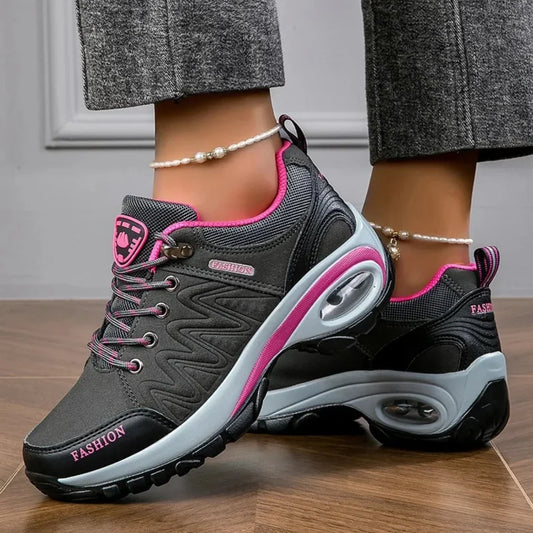 Sapatos de caminhada impermeáveis e coloridos para mulher