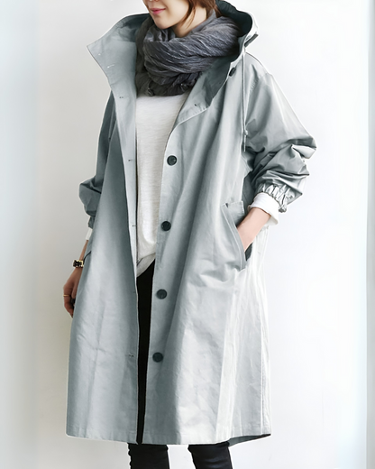 Classic Trench Coat with Hood