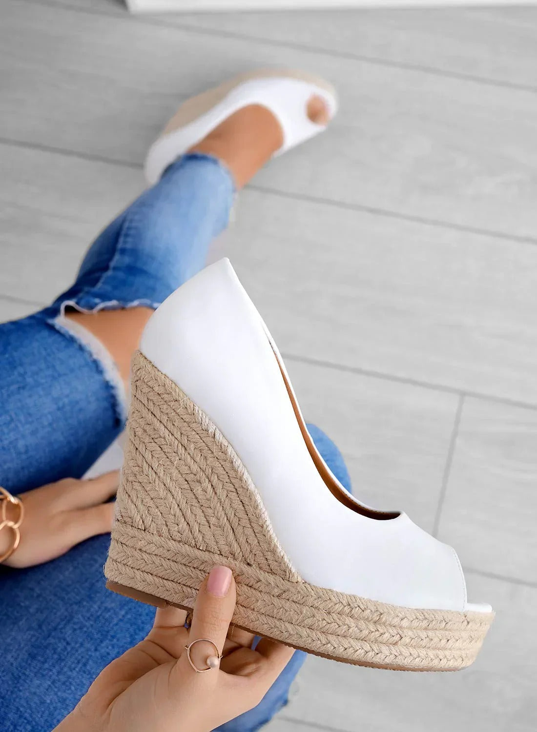 Open-toe wedge sandals for women - Madison