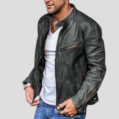 Men's Jacket with Stand-Up Collar