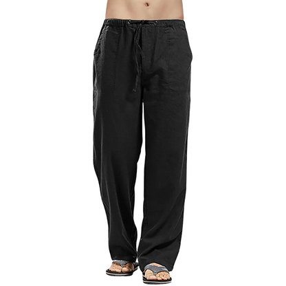 Lightweight Linen Men's Trousers with Oversized Fit