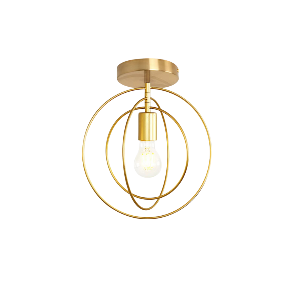 Luxury Gold Ring Ceiling Lamp