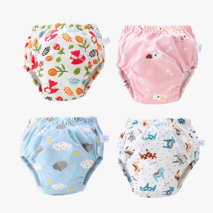 Reusable Baby Nappy Pants with Waterproof 6-Layer Crotch