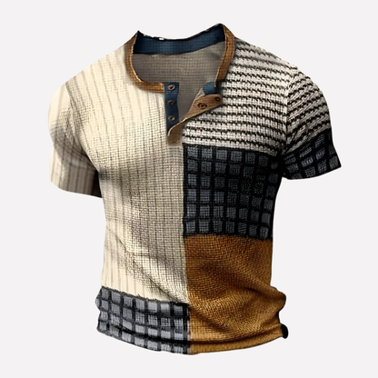 Men's Waffle Knit Casual T-shirt