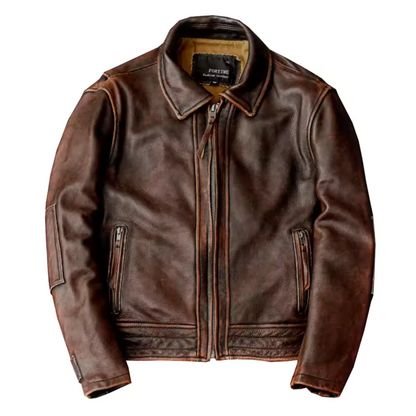 Premium Retro Men's Jacket in Real Leather