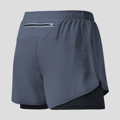 Quick-drying running shorts with zip for men