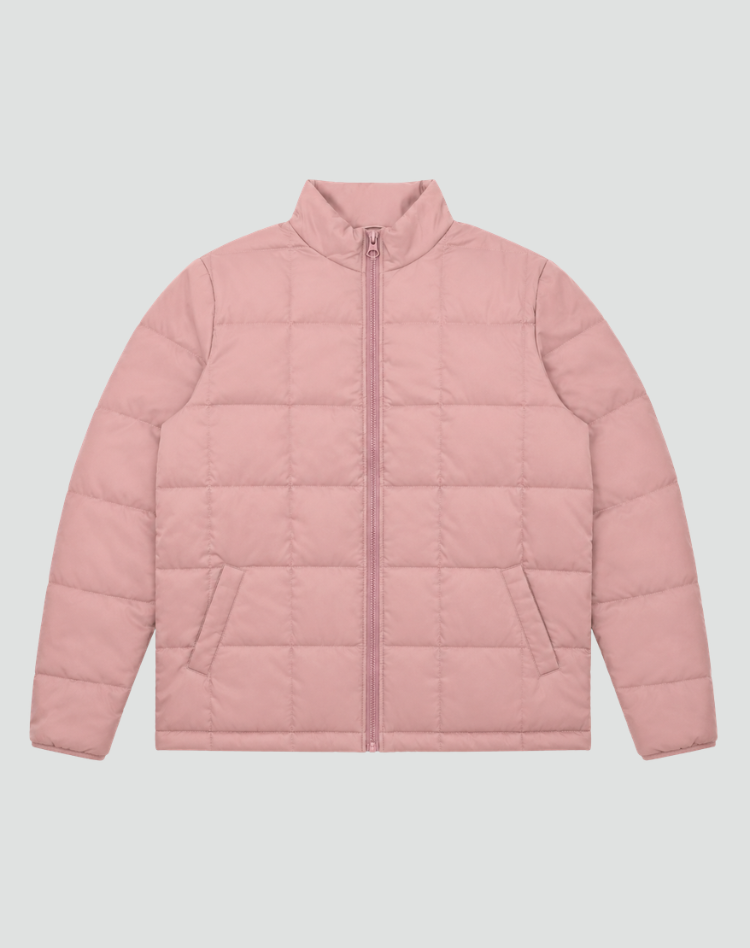Quilted Bomber Jacket with Zip and Pockets