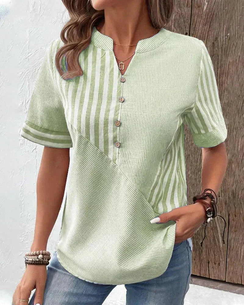Lightweight Striped Blouse for Women