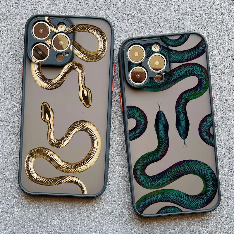 Cover per telefono con motivo a serpente – Design sottile e ammortizzante