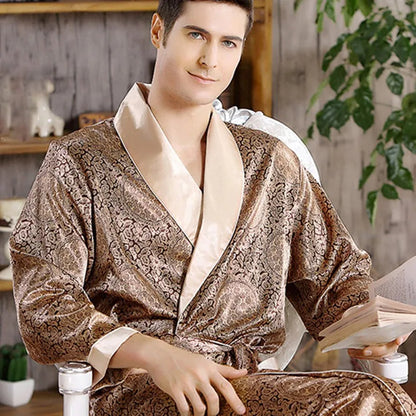 Satin Luxury Bathrobe for Men - Santino