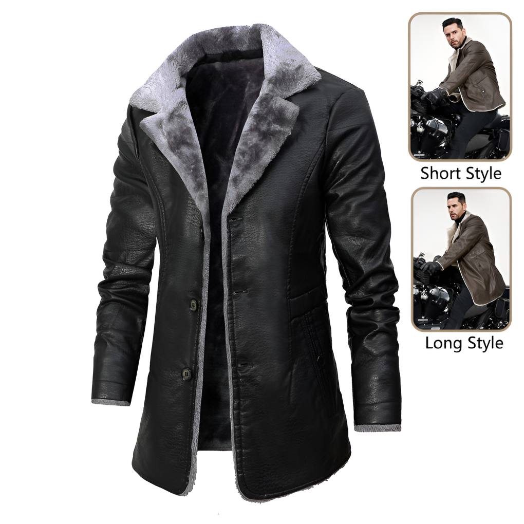 Men's Jacket Made of Lined Sheepskin Leather