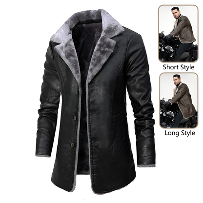 Men's Jacket Made of Lined Sheepskin Leather