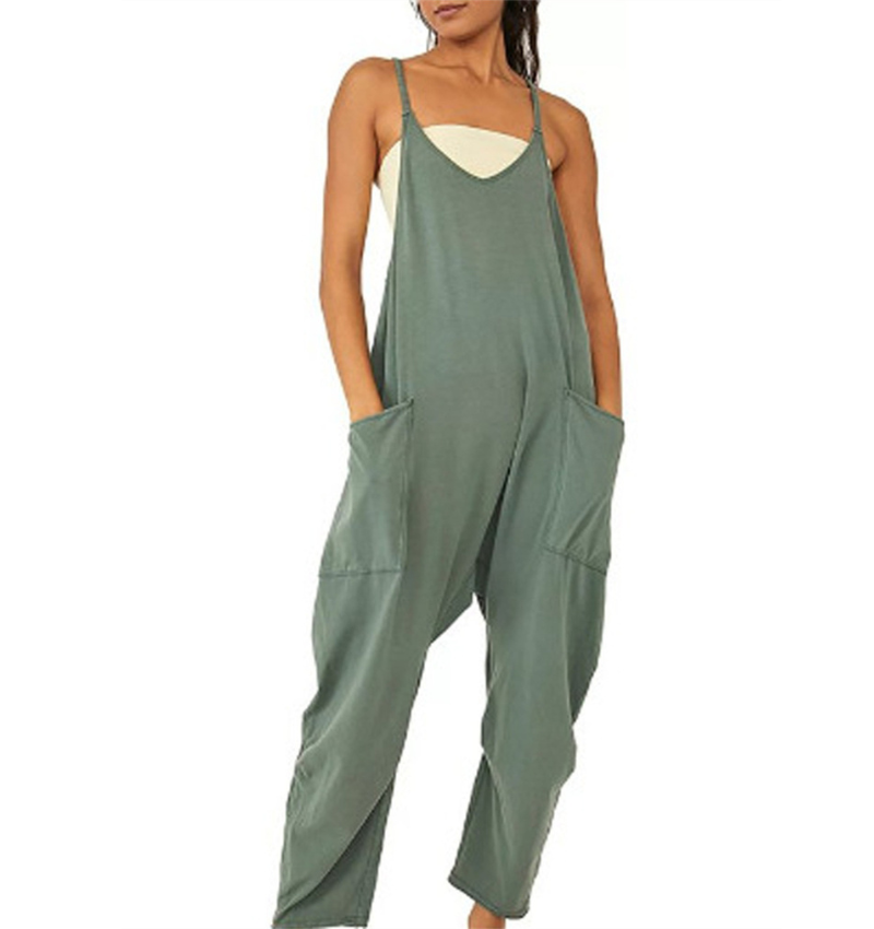 Loose jumpsuit with front pockets - Everly