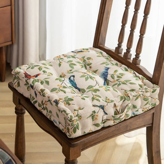 Cojín grueso y acolchado con correas para sillas de comedor o de patio
